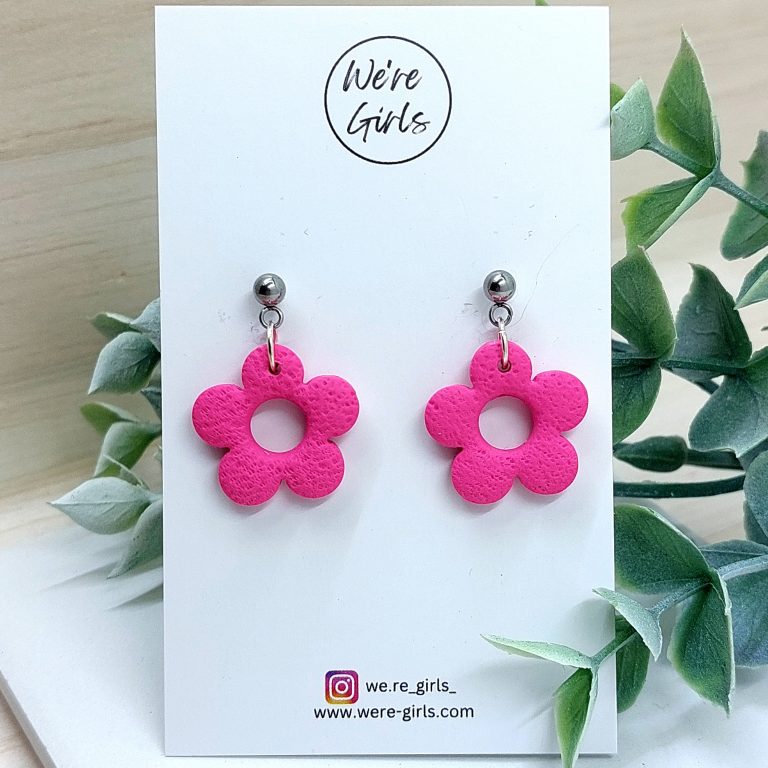 Georgia Dangles- Pink & Silver