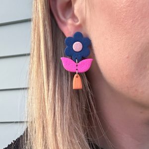 Flora Dangles – Navy