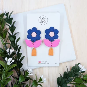 Flora Dangles – Navy