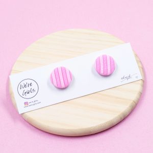 Pink Striped Studs