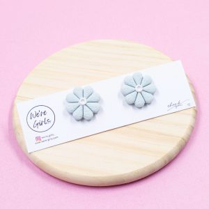 Light Blue Flower Studs