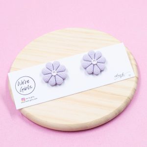 Lavender Flower Studs