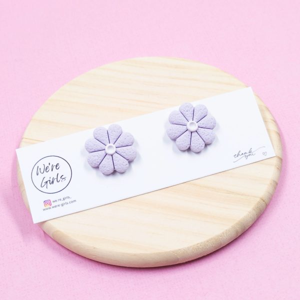 Lavender Flower Studs