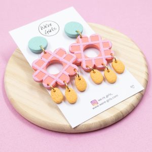 Penny Coral Dangles