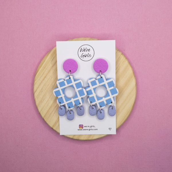 Penny Dangles - Pink and Blue