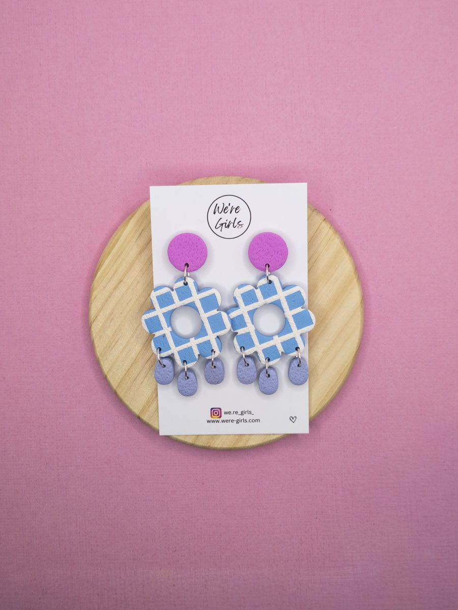 Penny Dangles - Pink and Blue