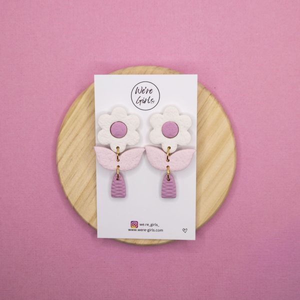 Flora Dangles - Light Pink