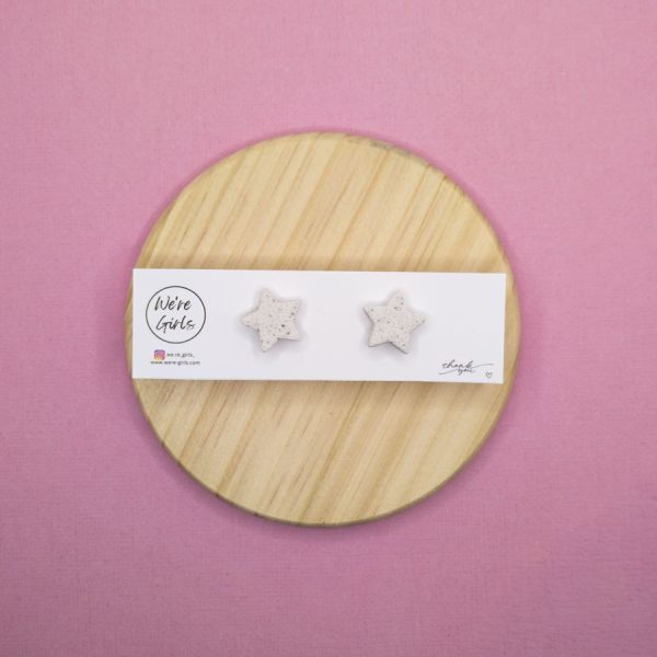 Star Studs - White