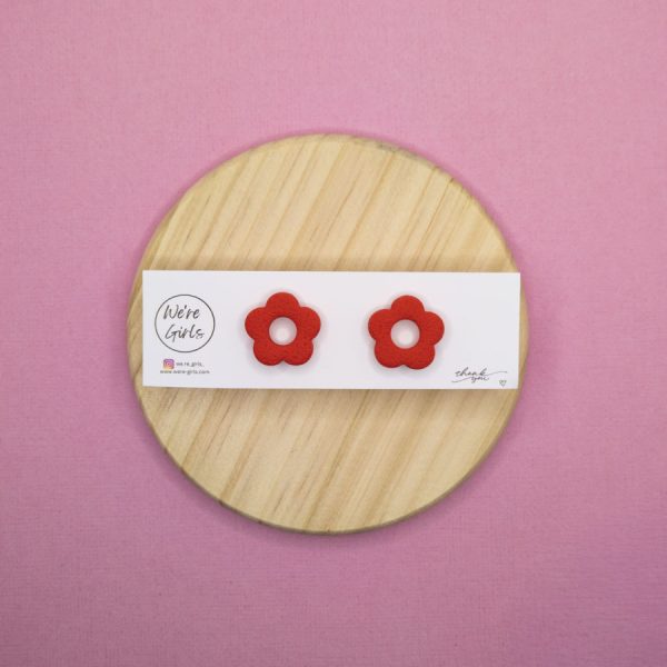 Claire Studs - Red