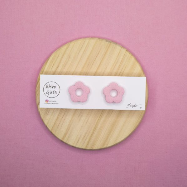 Claire Studs - Pale Pink
