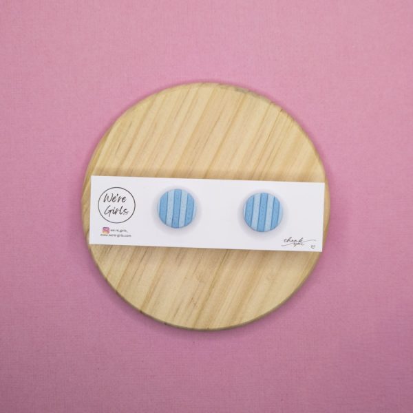 Micro Studs - Blue Striped