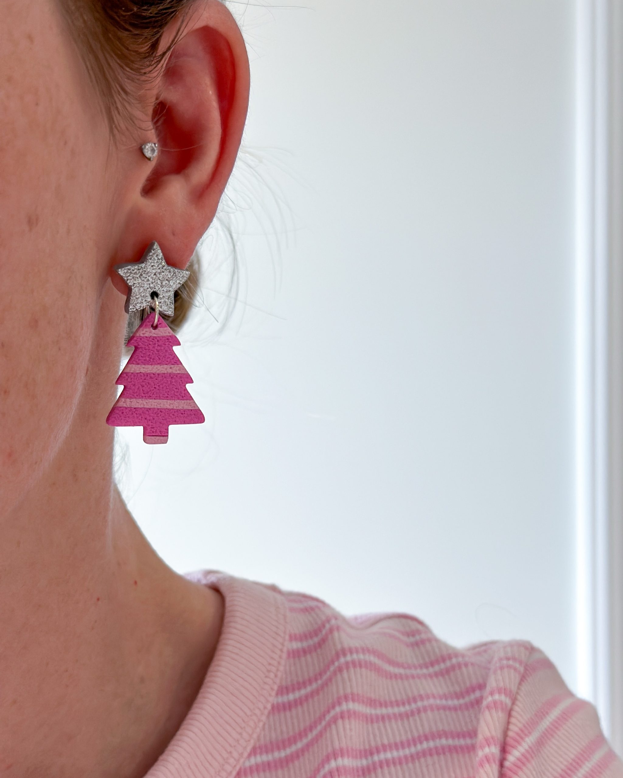 Tree Dangles - Coral Polka Dot (4cm) - Image 5