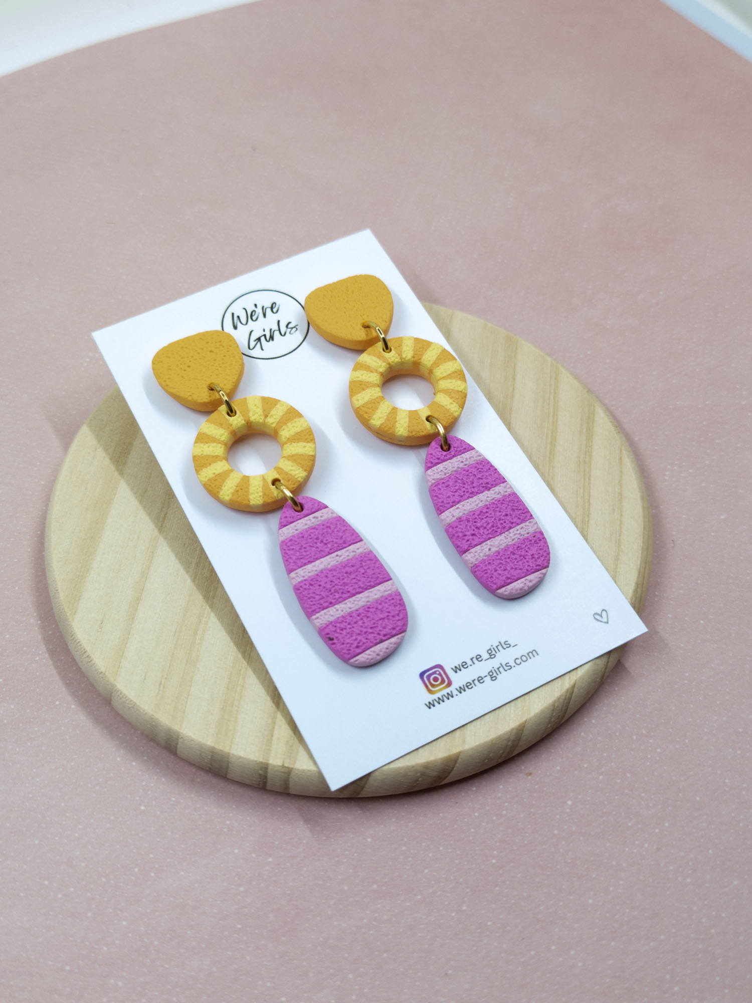 Rosie Dangles - Orange and Pink