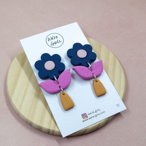 Flora Dangles — Navy