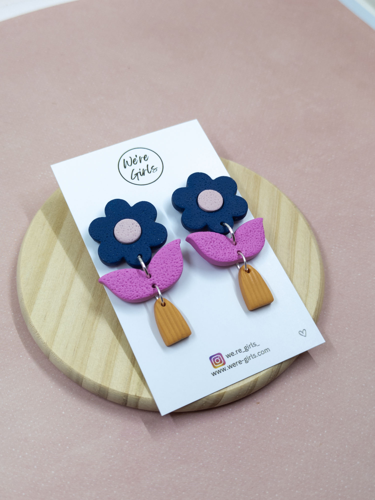 Flora Dangles — Navy
