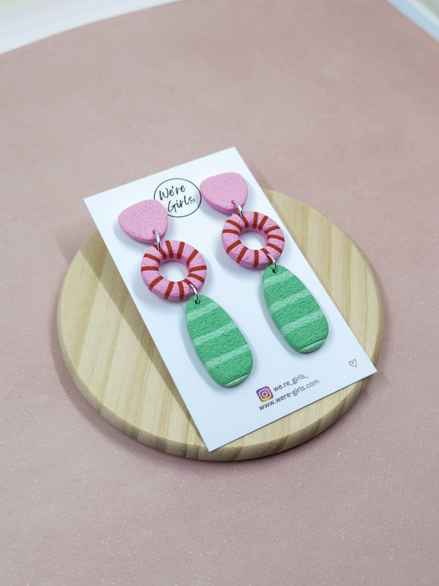 Rosie Dangles - Pink and Green