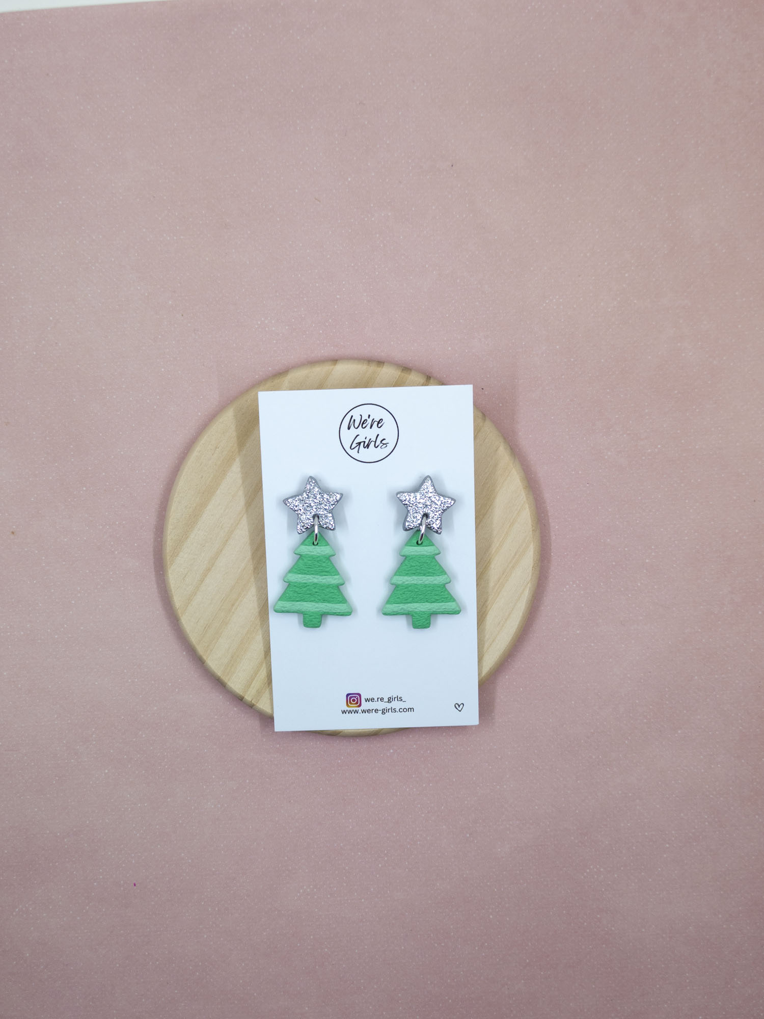 Tree Dangles- Green Striped (4cm) - Image 4