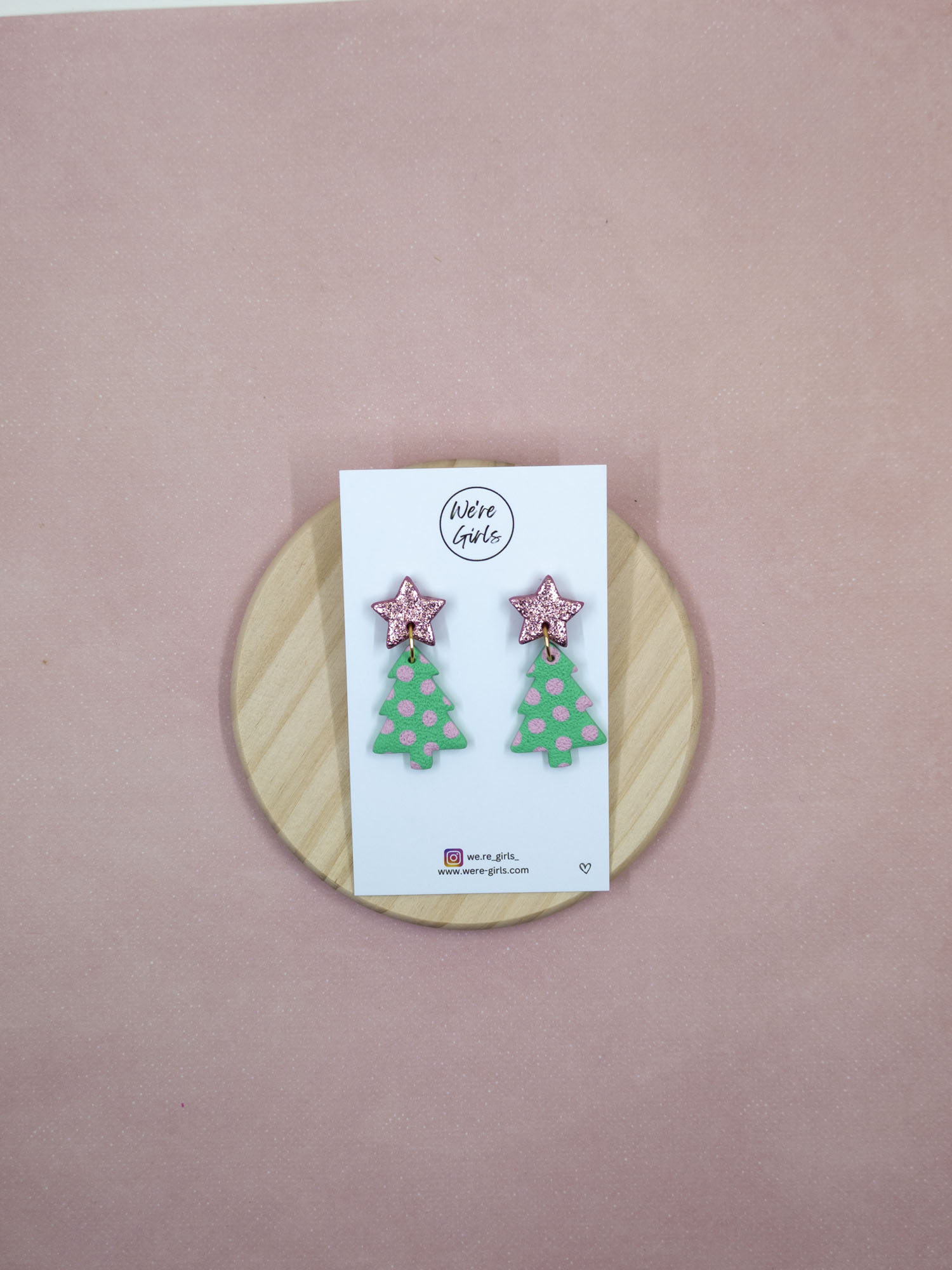 Tree Dangles- Green Polka Dot (4cm) - Image 4
