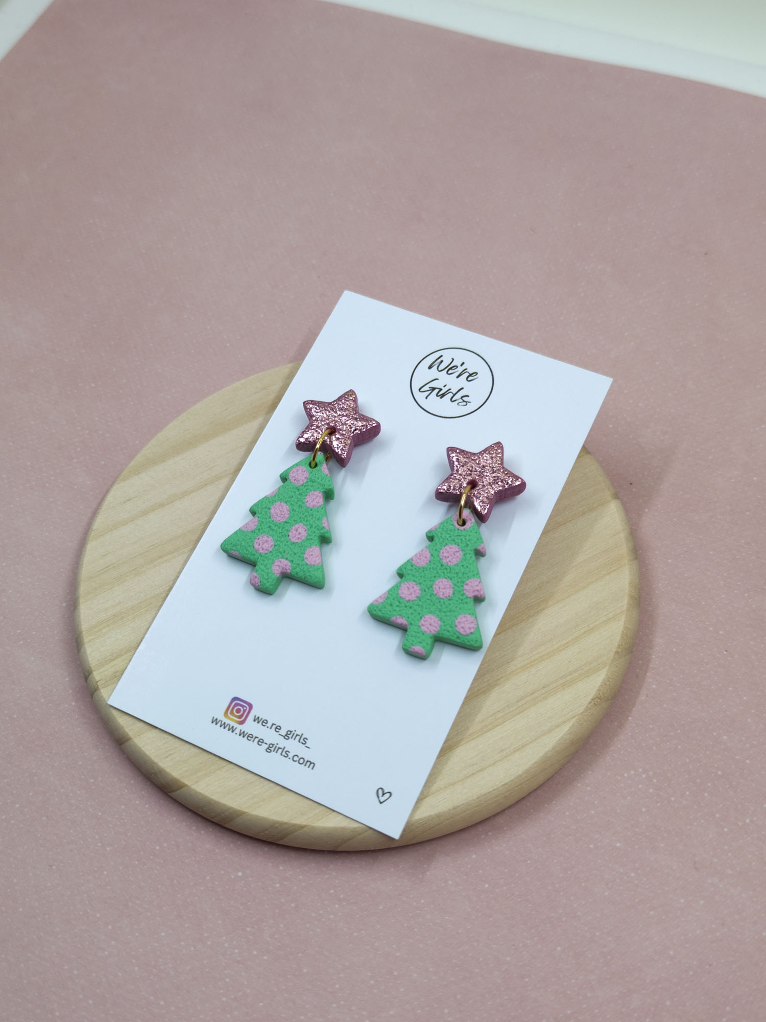 Tree Dangles- Green Polka Dot (4cm) - Image 2