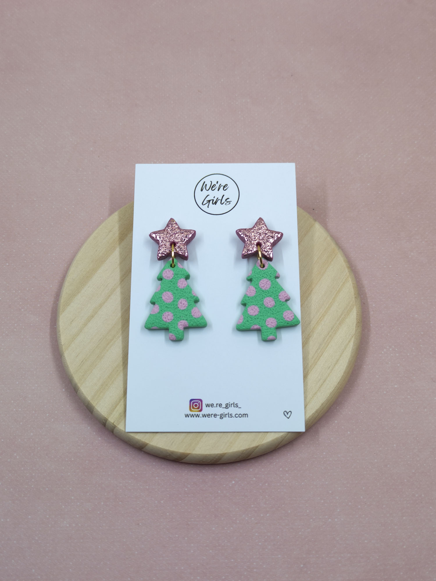 Tree Dangles- Green Polka Dot (4cm) - Image 3