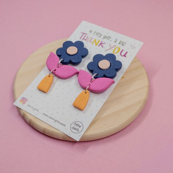Flora Dangles — Navy
